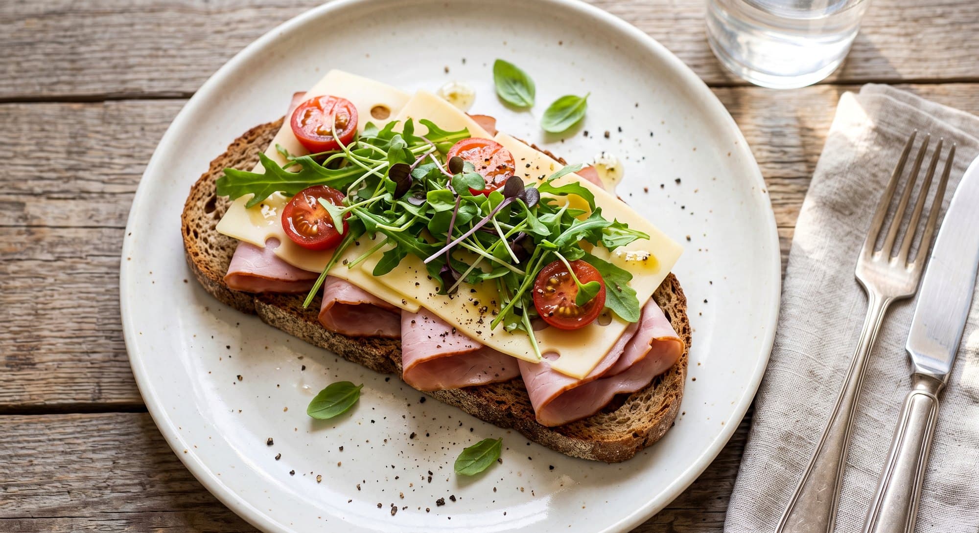 Lunch met verse broodjes